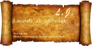 Laczházi Jácint névjegykártya